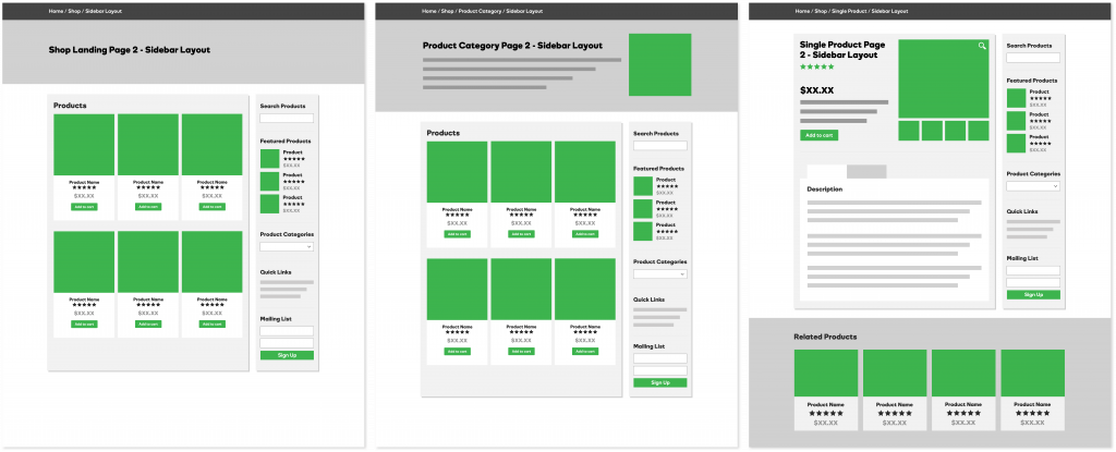 Shop - Sidebar Layout
